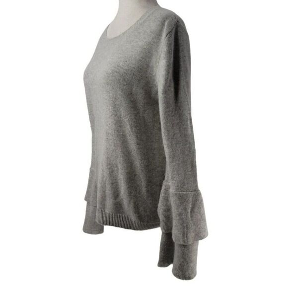 J Crew Mercantile Bell Sleeve Sweater Style J7850 Womens Gray Size Medium Twee - Picture 4 of 8